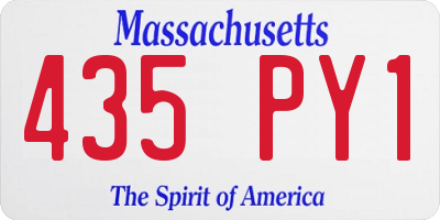 MA license plate 435PY1