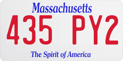MA license plate 435PY2