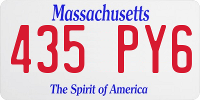 MA license plate 435PY6