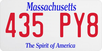 MA license plate 435PY8