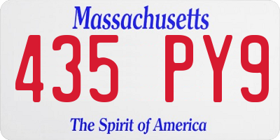 MA license plate 435PY9