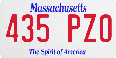 MA license plate 435PZ0