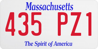 MA license plate 435PZ1