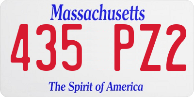 MA license plate 435PZ2