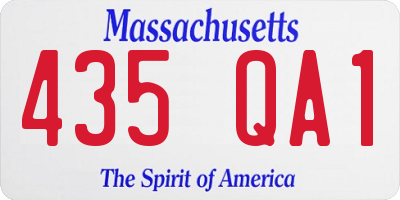 MA license plate 435QA1