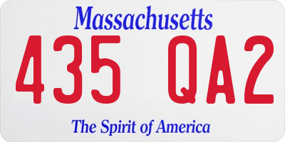 MA license plate 435QA2