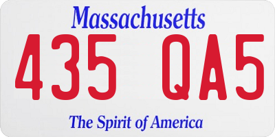 MA license plate 435QA5