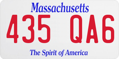 MA license plate 435QA6