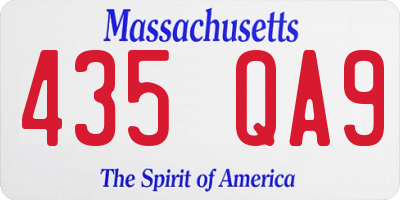 MA license plate 435QA9