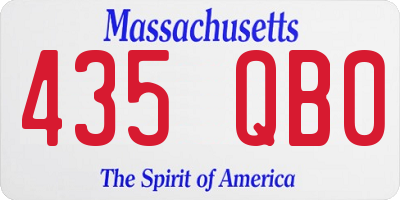 MA license plate 435QB0