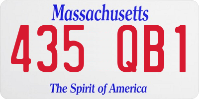 MA license plate 435QB1