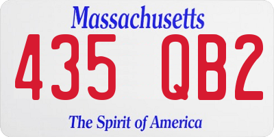 MA license plate 435QB2