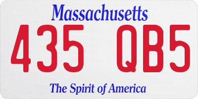 MA license plate 435QB5