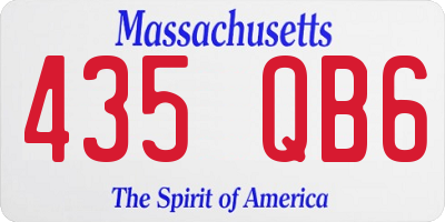 MA license plate 435QB6