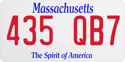 MA license plate 435QB7