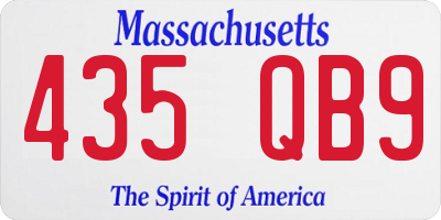 MA license plate 435QB9