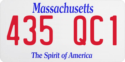 MA license plate 435QC1