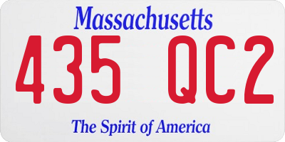 MA license plate 435QC2