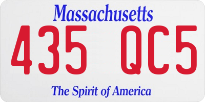 MA license plate 435QC5