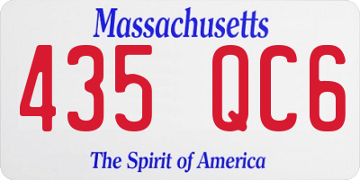MA license plate 435QC6