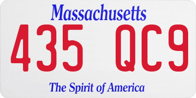 MA license plate 435QC9