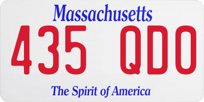 MA license plate 435QD0