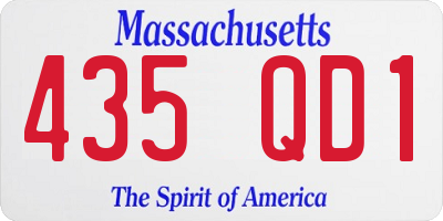 MA license plate 435QD1