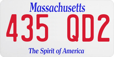 MA license plate 435QD2
