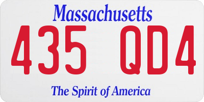 MA license plate 435QD4