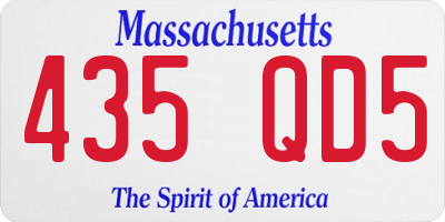 MA license plate 435QD5