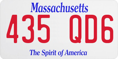 MA license plate 435QD6