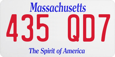 MA license plate 435QD7
