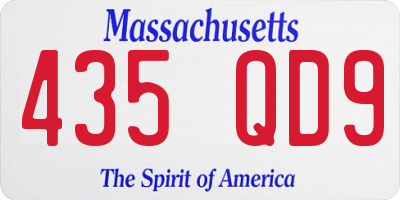 MA license plate 435QD9