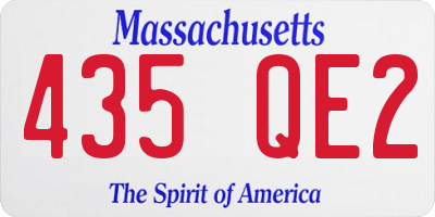 MA license plate 435QE2