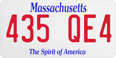 MA license plate 435QE4