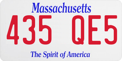 MA license plate 435QE5
