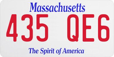 MA license plate 435QE6
