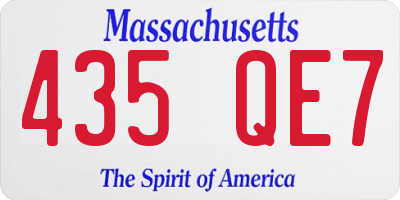 MA license plate 435QE7