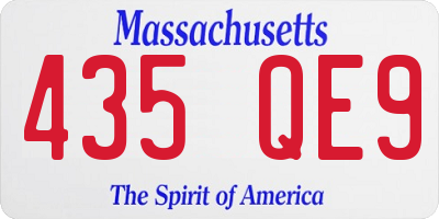 MA license plate 435QE9
