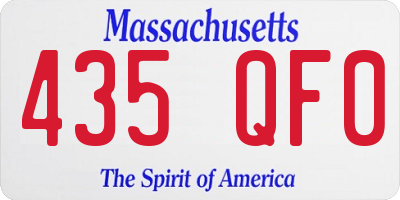 MA license plate 435QF0