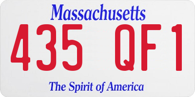 MA license plate 435QF1