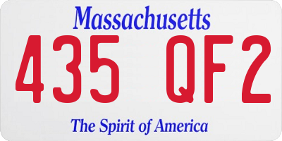 MA license plate 435QF2
