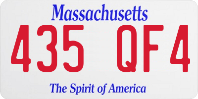 MA license plate 435QF4
