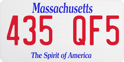 MA license plate 435QF5