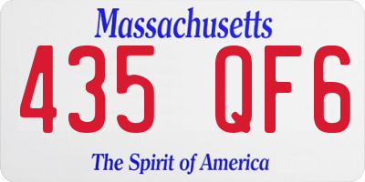 MA license plate 435QF6