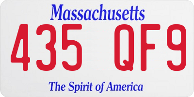 MA license plate 435QF9