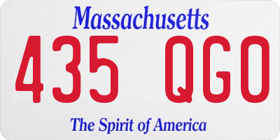 MA license plate 435QG0