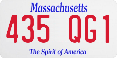 MA license plate 435QG1