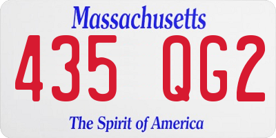 MA license plate 435QG2