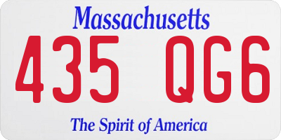 MA license plate 435QG6